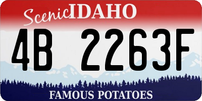 ID license plate 4B2263F