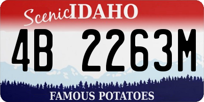 ID license plate 4B2263M