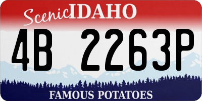 ID license plate 4B2263P