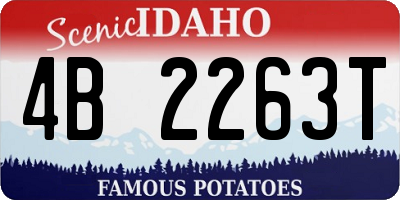 ID license plate 4B2263T