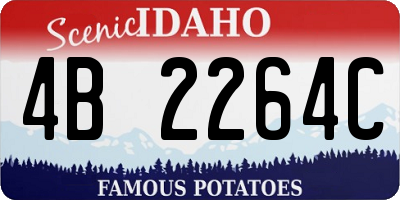 ID license plate 4B2264C
