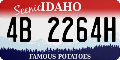 ID license plate 4B2264H