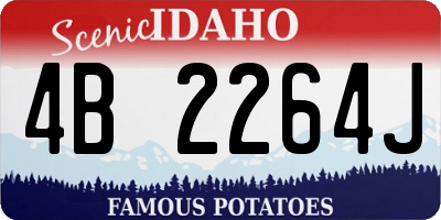 ID license plate 4B2264J