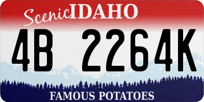 ID license plate 4B2264K