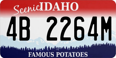 ID license plate 4B2264M