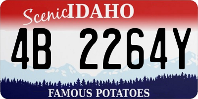 ID license plate 4B2264Y