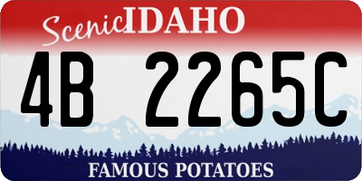 ID license plate 4B2265C