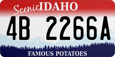 ID license plate 4B2266A