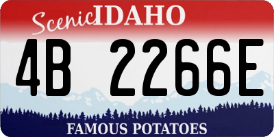 ID license plate 4B2266E