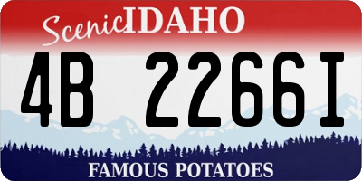 ID license plate 4B2266I