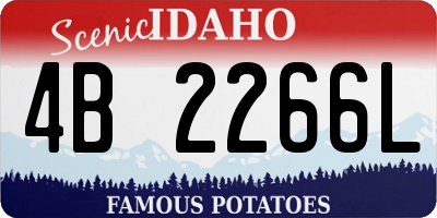 ID license plate 4B2266L