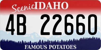 ID license plate 4B2266O