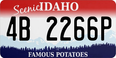 ID license plate 4B2266P