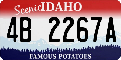 ID license plate 4B2267A