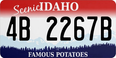 ID license plate 4B2267B