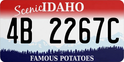 ID license plate 4B2267C
