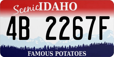 ID license plate 4B2267F