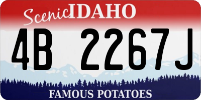 ID license plate 4B2267J