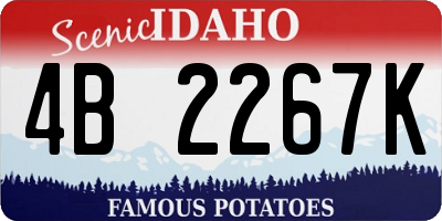 ID license plate 4B2267K