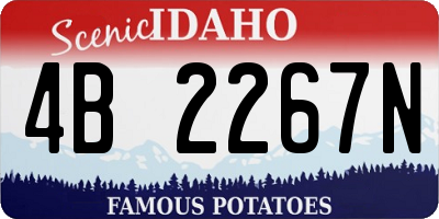 ID license plate 4B2267N