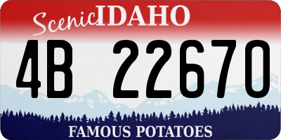 ID license plate 4B2267O