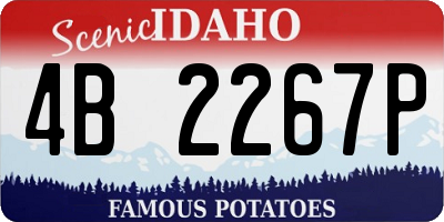 ID license plate 4B2267P