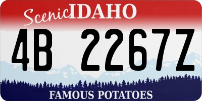 ID license plate 4B2267Z