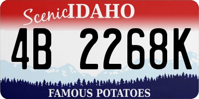 ID license plate 4B2268K