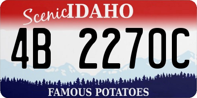 ID license plate 4B2270C
