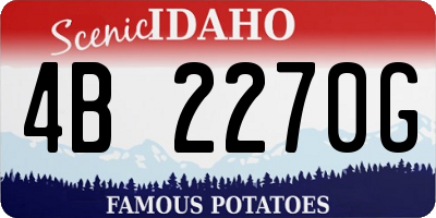 ID license plate 4B2270G