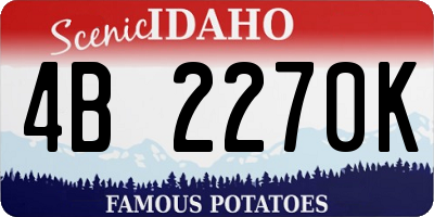 ID license plate 4B2270K
