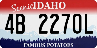 ID license plate 4B2270L