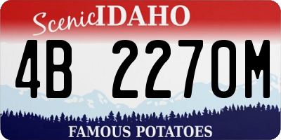 ID license plate 4B2270M