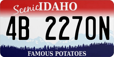 ID license plate 4B2270N
