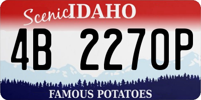 ID license plate 4B2270P
