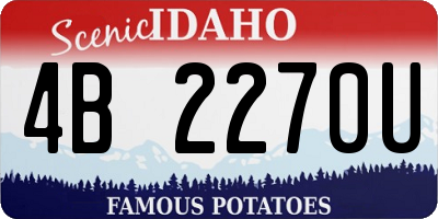 ID license plate 4B2270U