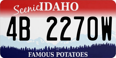 ID license plate 4B2270W