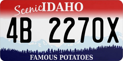 ID license plate 4B2270X