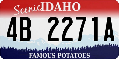 ID license plate 4B2271A