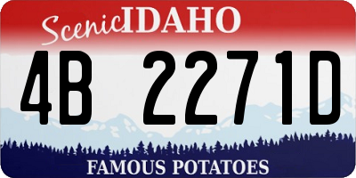 ID license plate 4B2271D