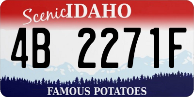 ID license plate 4B2271F
