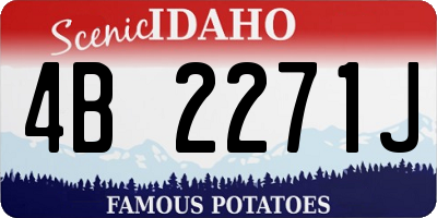 ID license plate 4B2271J