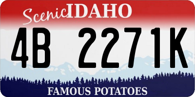 ID license plate 4B2271K