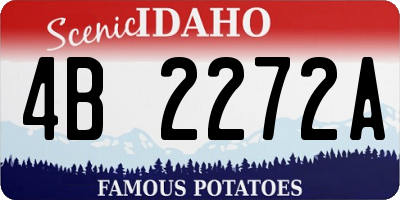 ID license plate 4B2272A