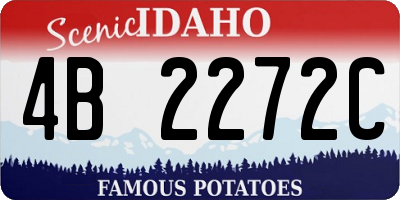 ID license plate 4B2272C