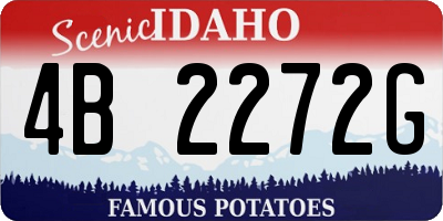 ID license plate 4B2272G