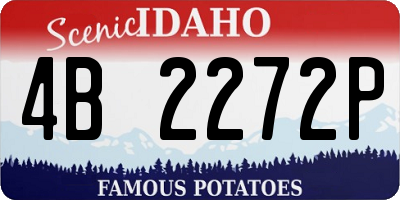 ID license plate 4B2272P