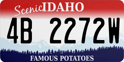ID license plate 4B2272W