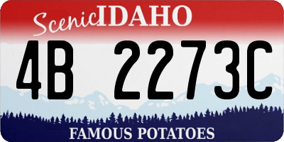 ID license plate 4B2273C