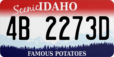 ID license plate 4B2273D